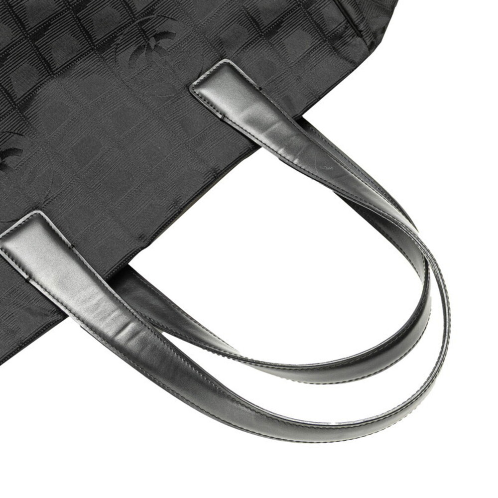 CHANEL Black Leather Logo Shoulder Bag - Picture 4 of 12